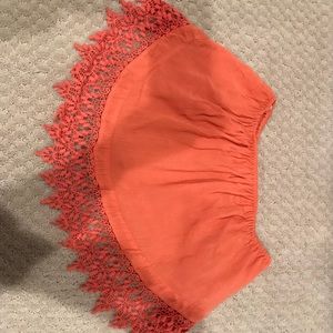 LA Hearts flare crop top